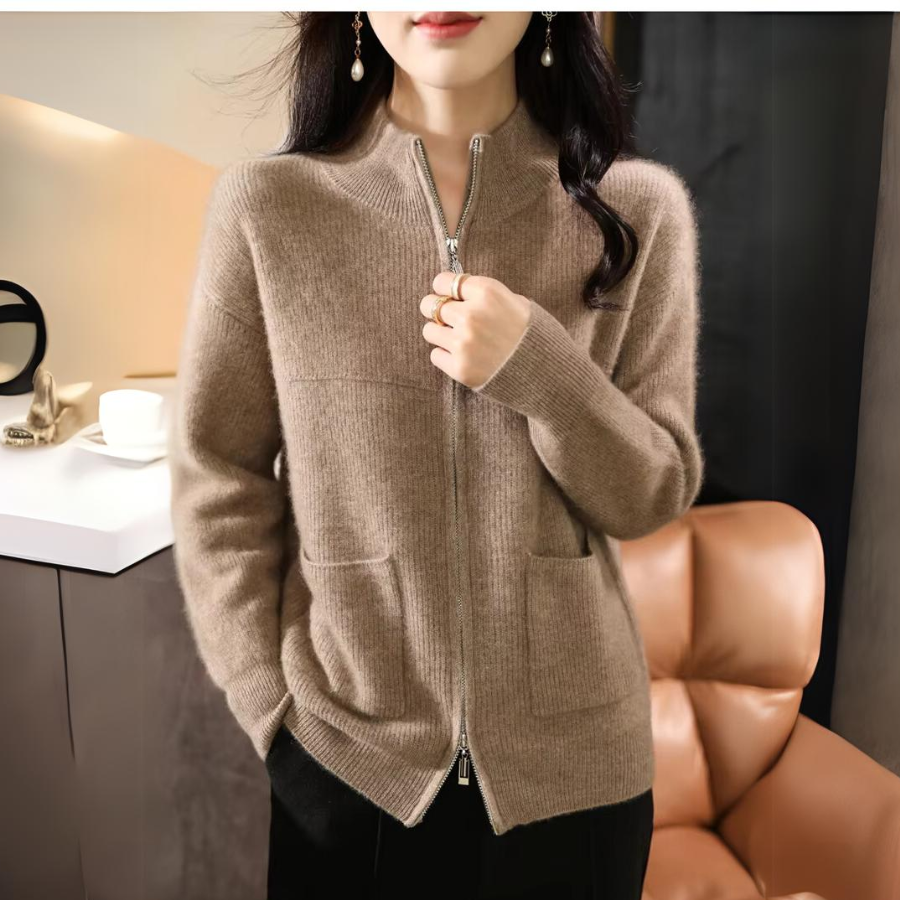 Catherine 100% Merino Zip Up