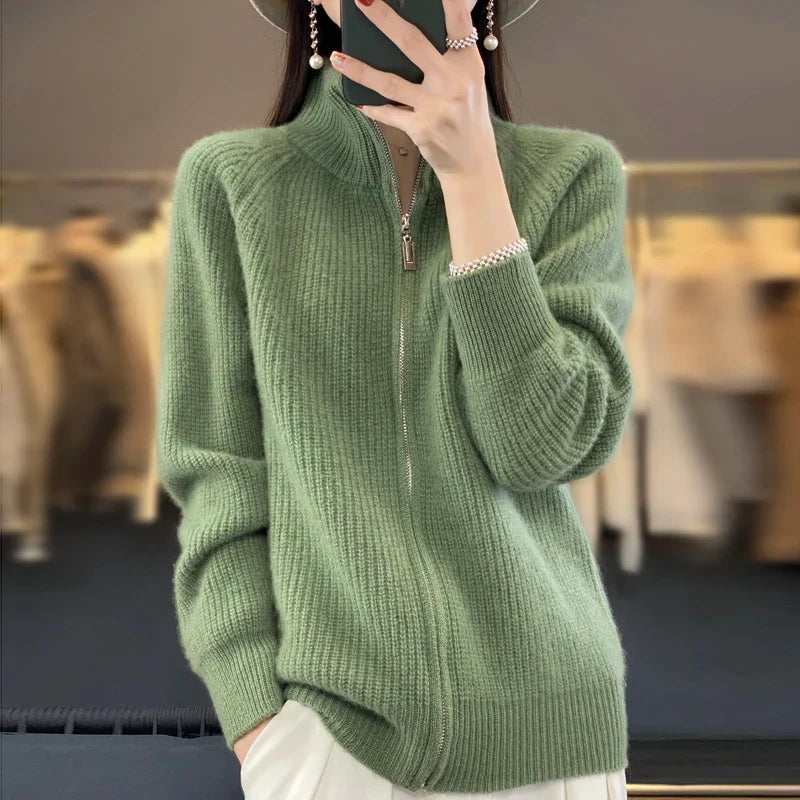 Charlotte Prestige Wool Zip Up