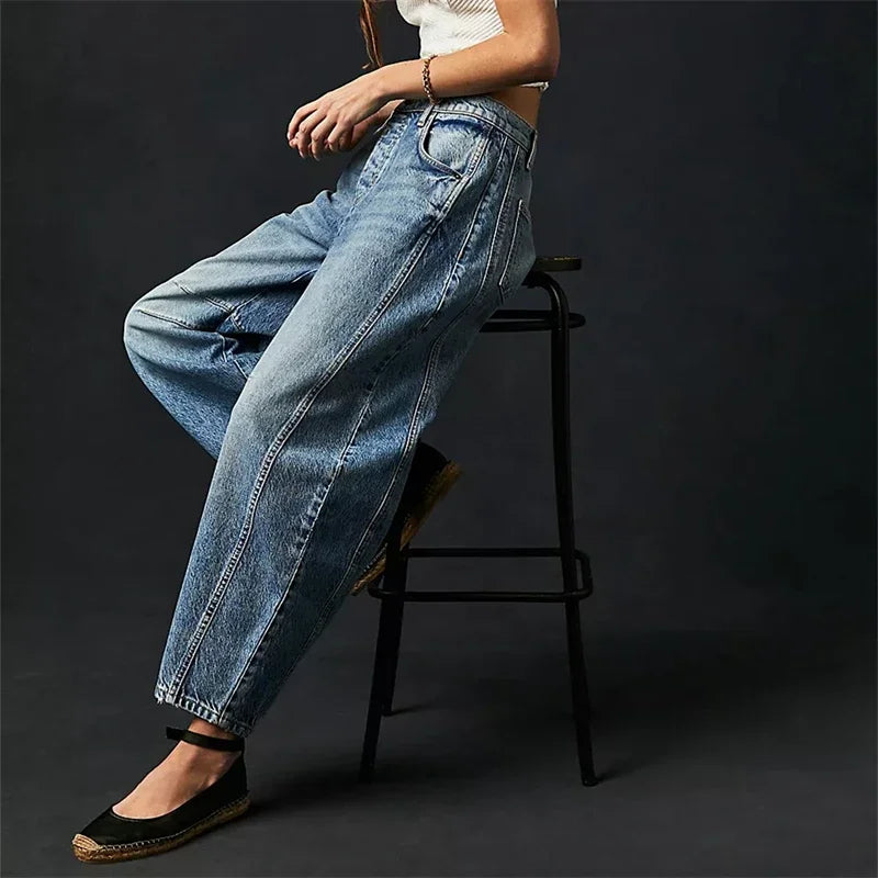 Boho Baggy Wide-Legs Jeans