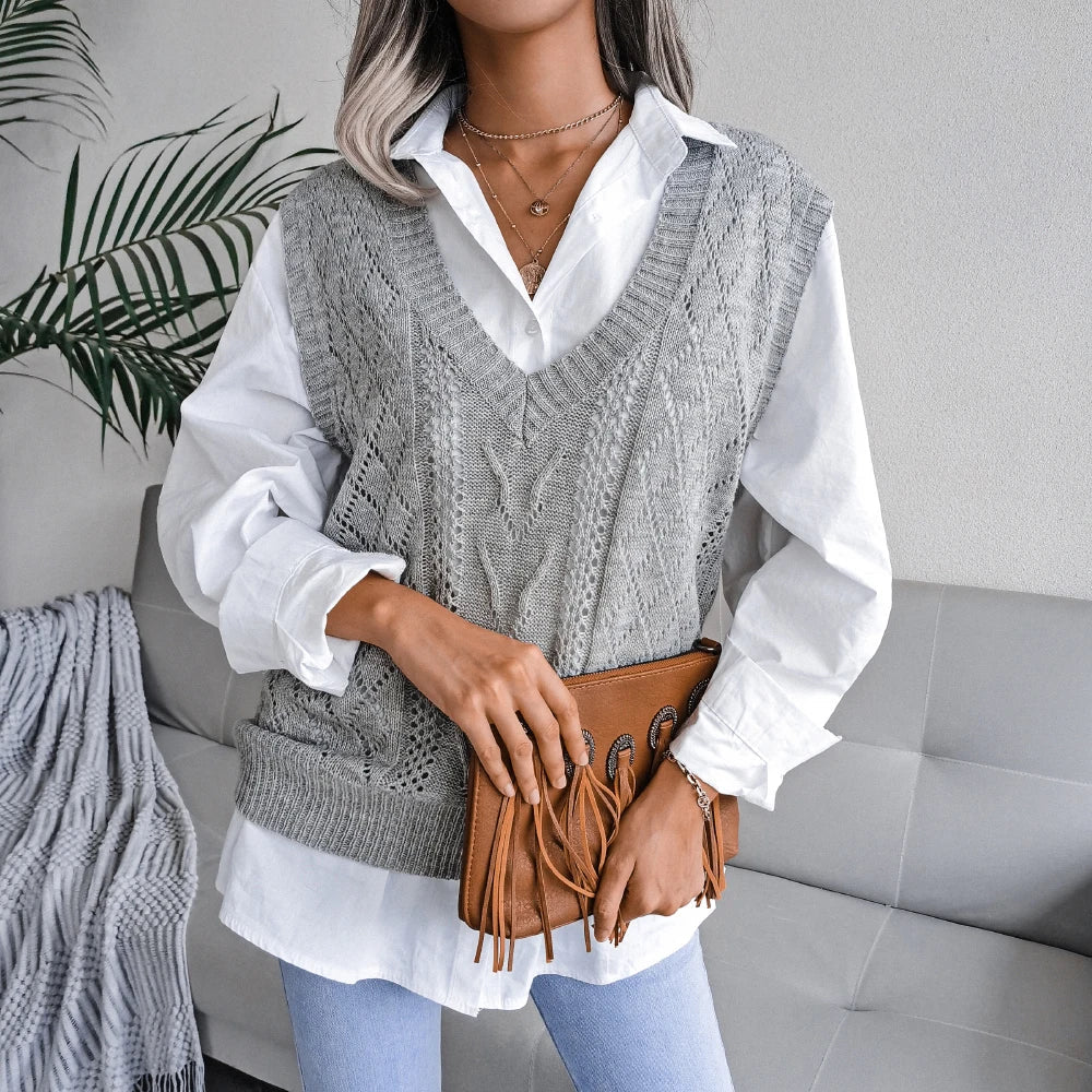 Ellsworth Calloway Knitted Wool Vest