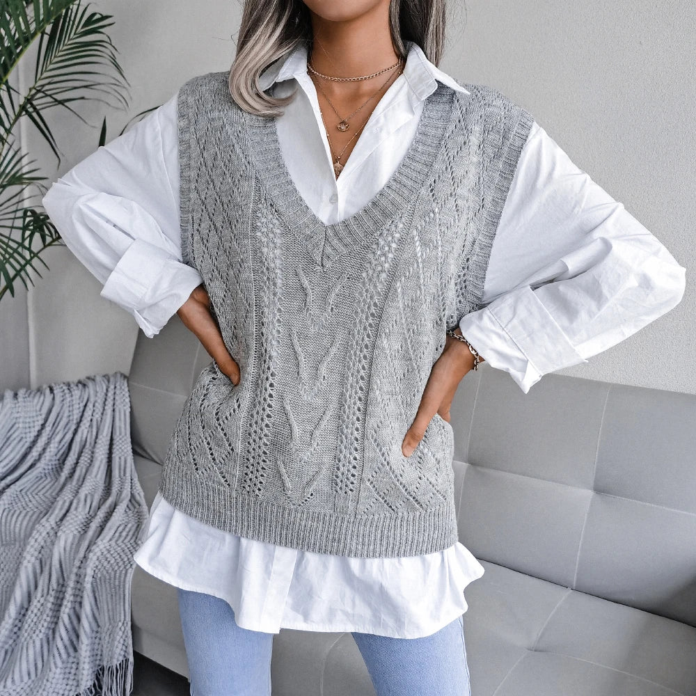 Ellsworth Calloway Knitted Wool Vest
