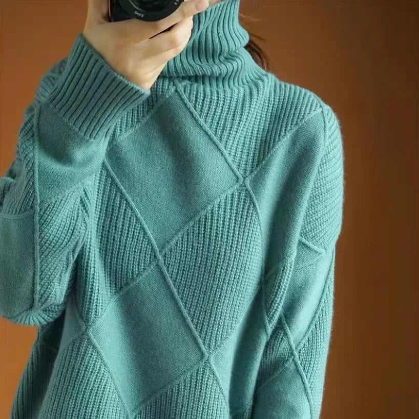 Allegra Diamond Knit Cashmere Sweater
