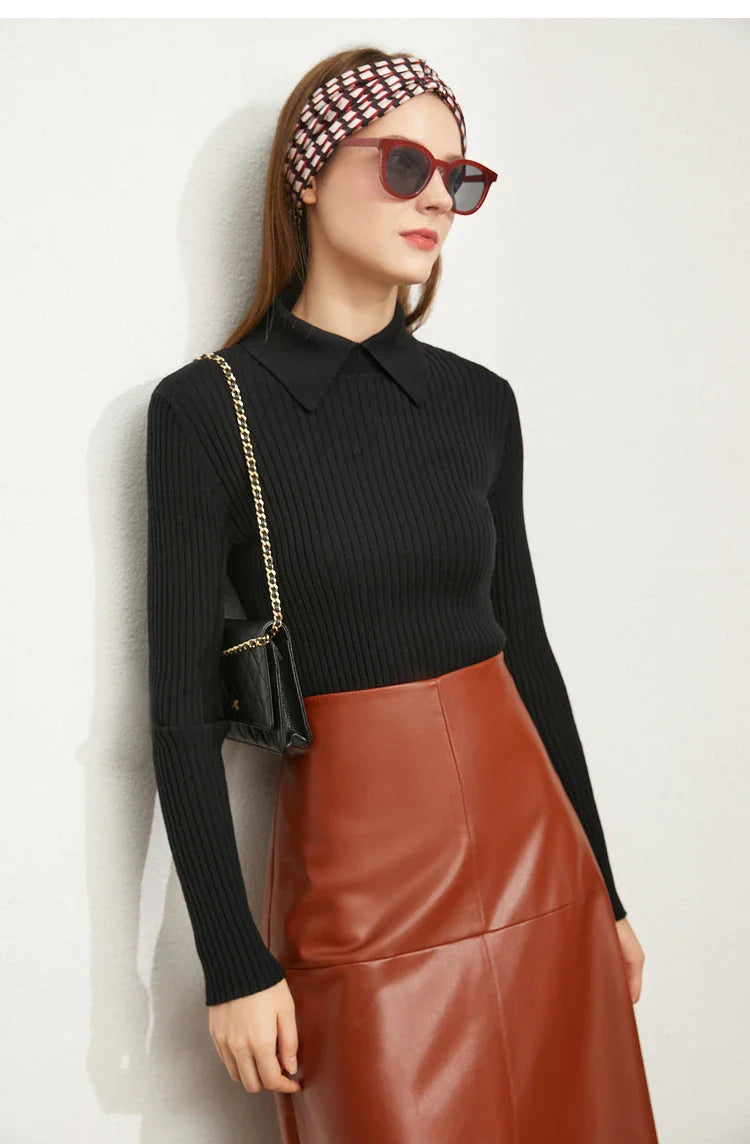 Audrey Wool Blend Polo