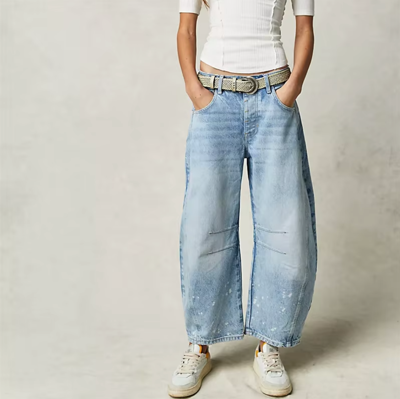 Boho Baggy Wide-Legs Jeans