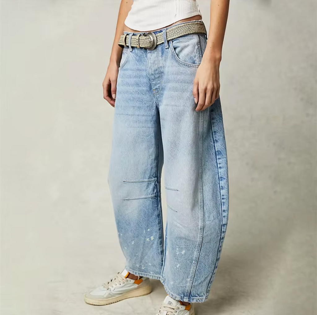Boho Baggy Wide-Legs Jeans