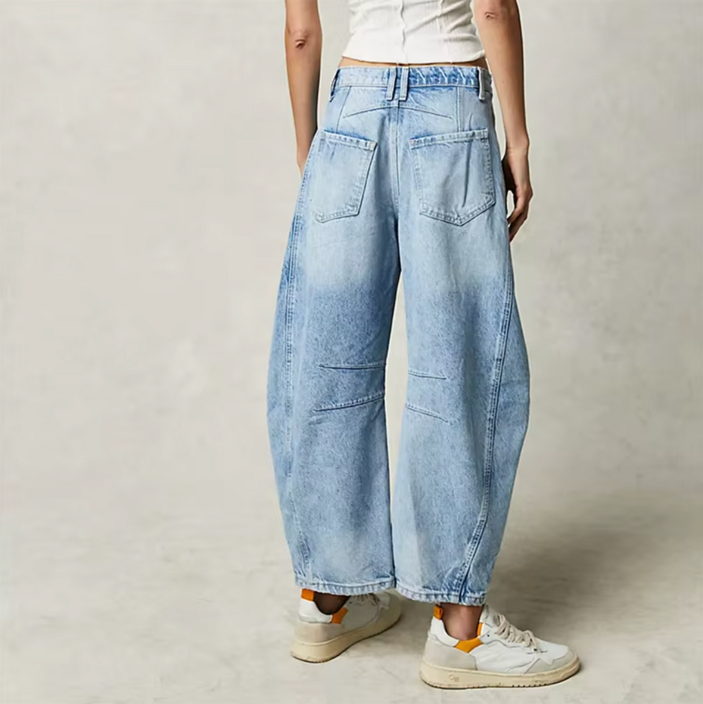 Boho Baggy Wide-Legs Jeans