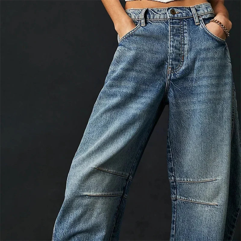 Boho Baggy Wide-Legs Jeans