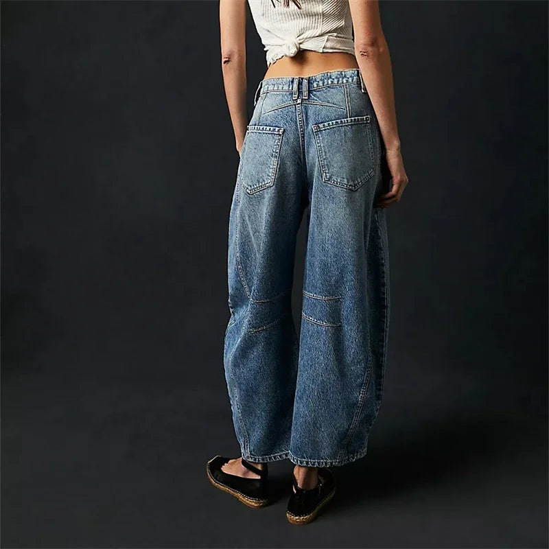 Boho Baggy Wide-Legs Jeans