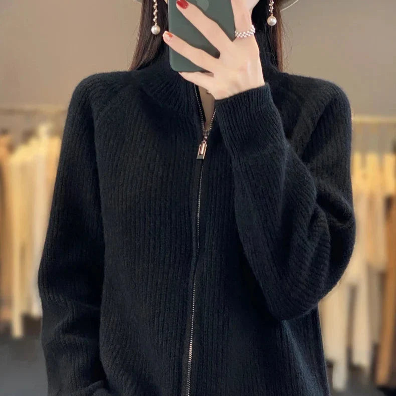 Charlotte Prestige Wool Zip Up