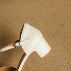 Éliane Leather Block Heels
