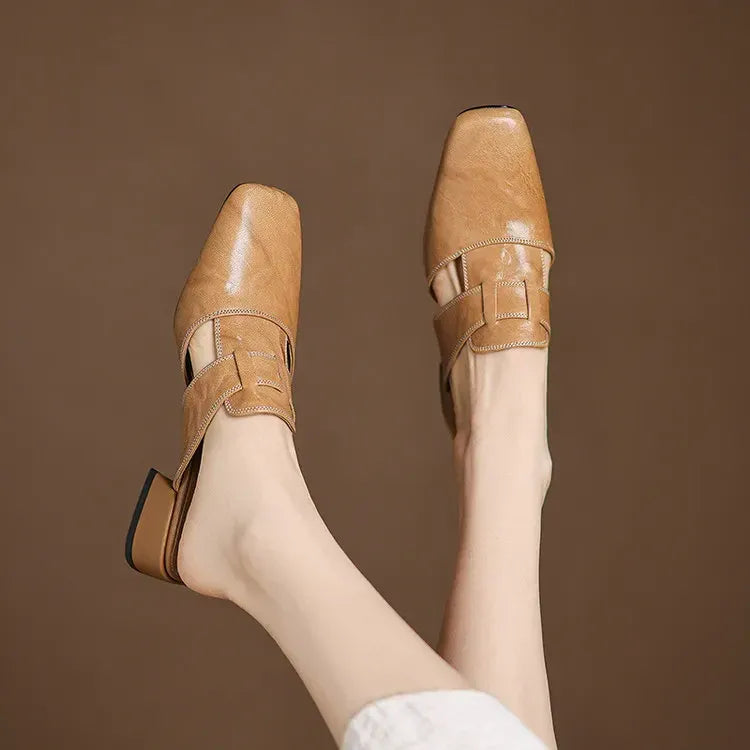 Maréa Genuine Leather Mules