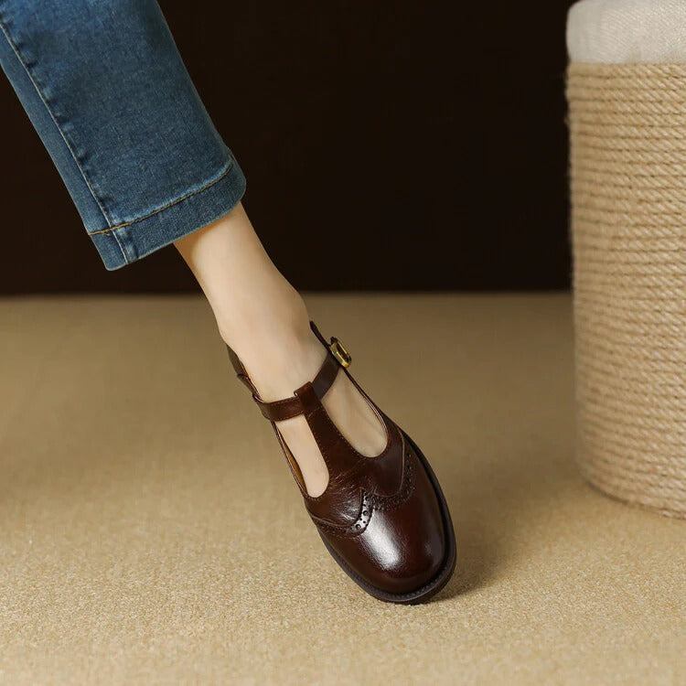 Ruelle Leather Mary Janes