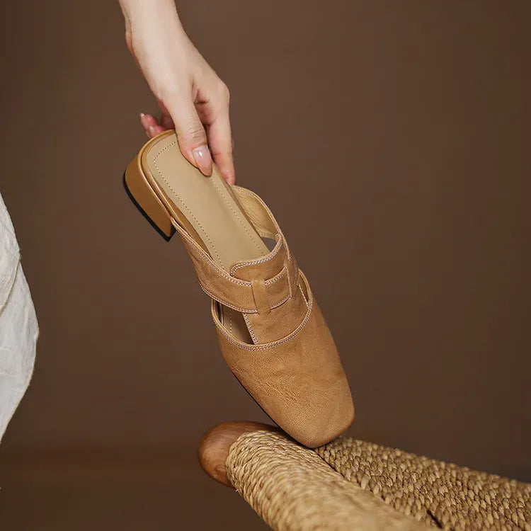 Maréa Genuine Leather Mules