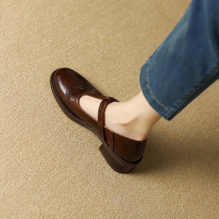 Ruelle Leather Mary Janes