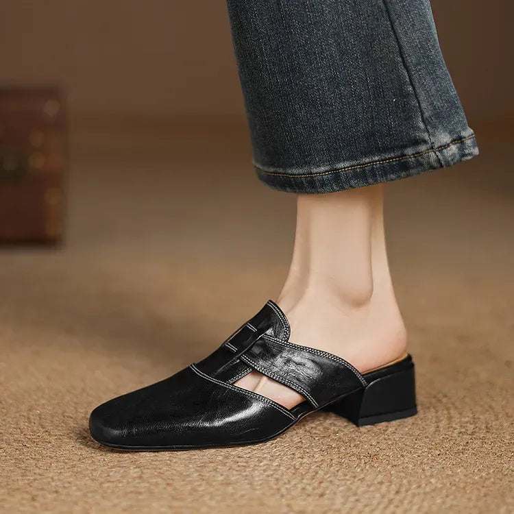 Maréa Genuine Leather Mules