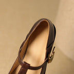 Ruelle Leather Mary Janes
